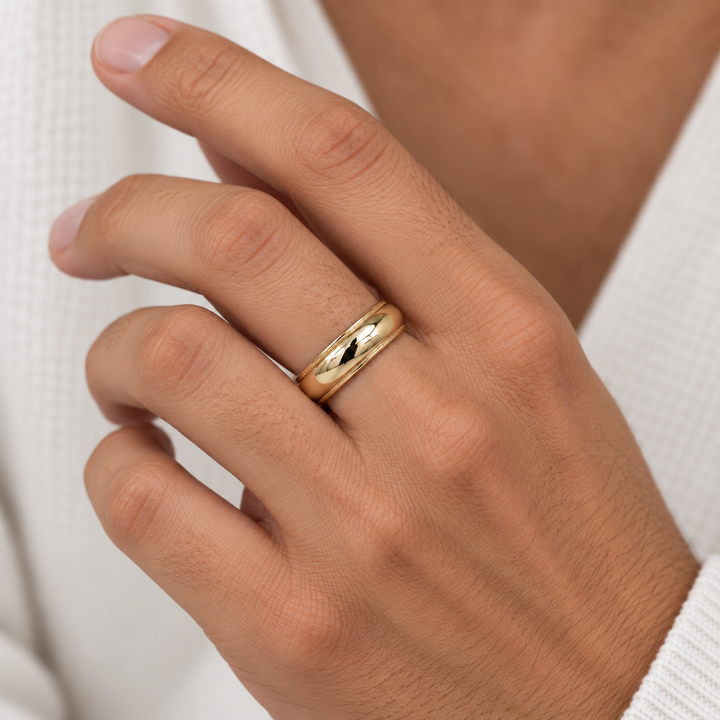 Classic 5MM Milgrain Edge Band 14K Yellow Gold