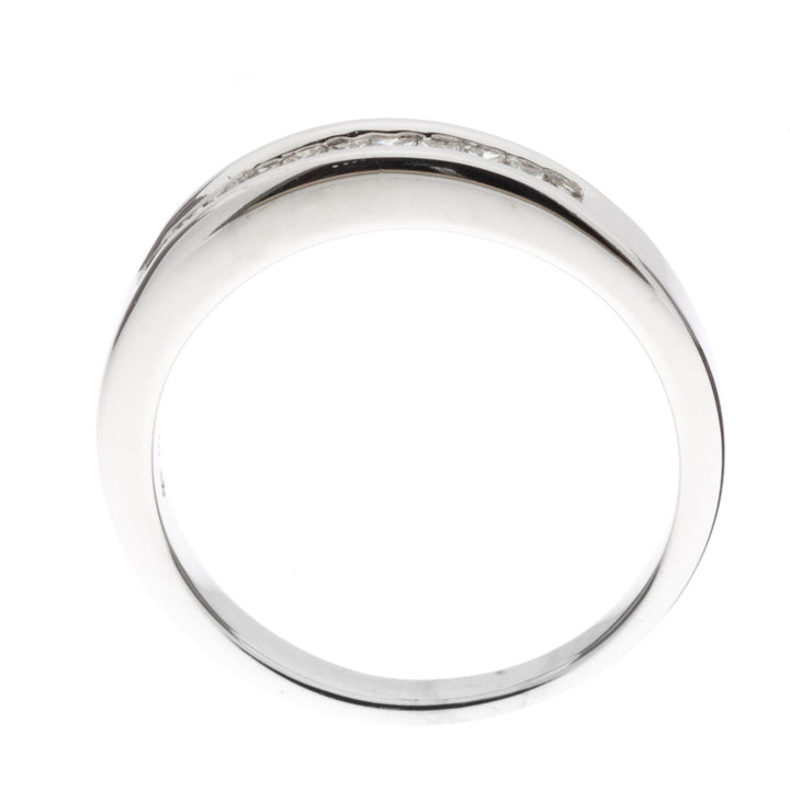 Channel Set Princess Diamond Band 14K White Gold .25CTW