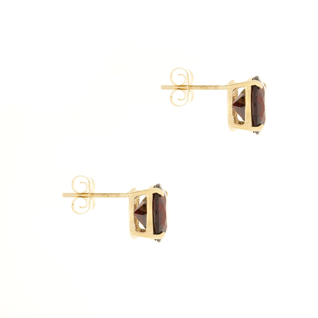 Garnet Stud Earrings 14K Yellow Gold 2.50CTW