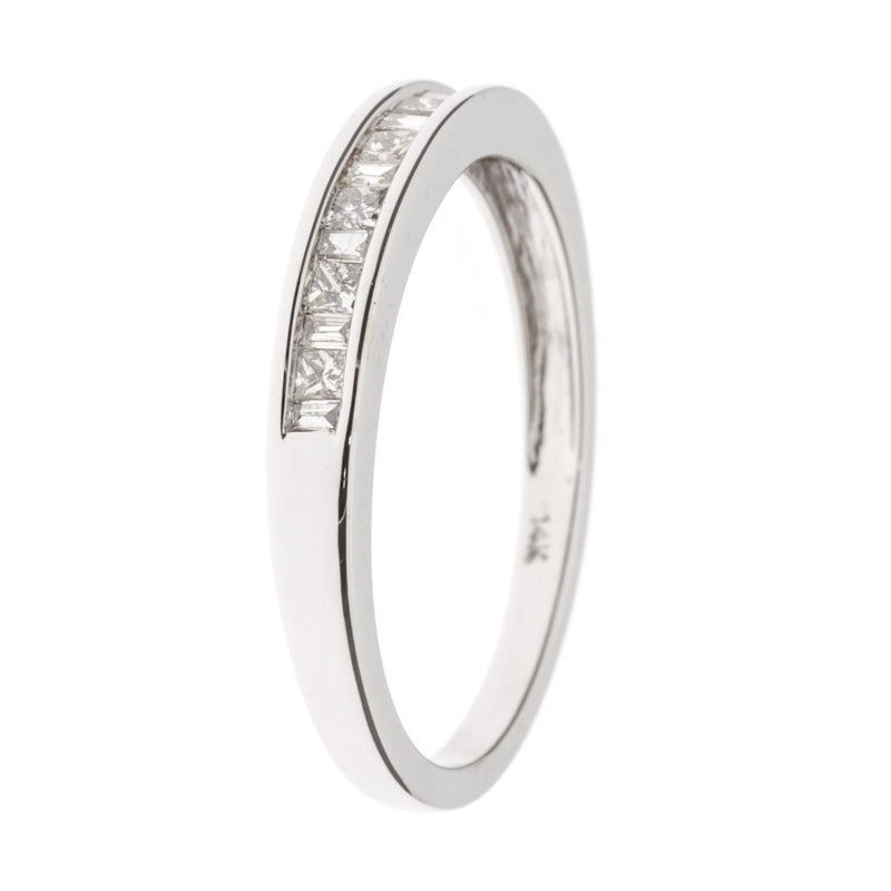 Channel Set Diamond Band 14K White Gold .50CTW
