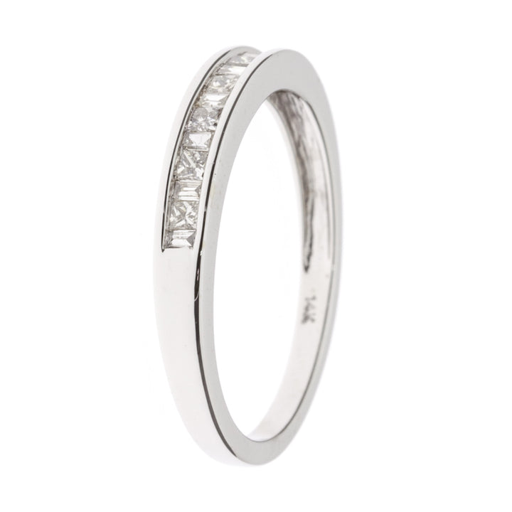 Channel Set Diamond Band 14K White Gold .50CTW