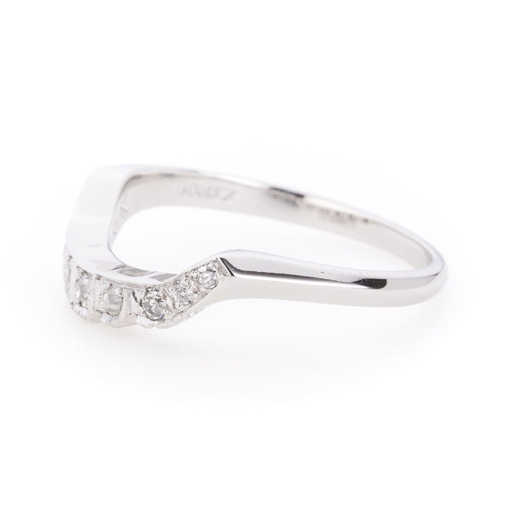 Art Deco Diamond Band 1930's Platinum .20CTW