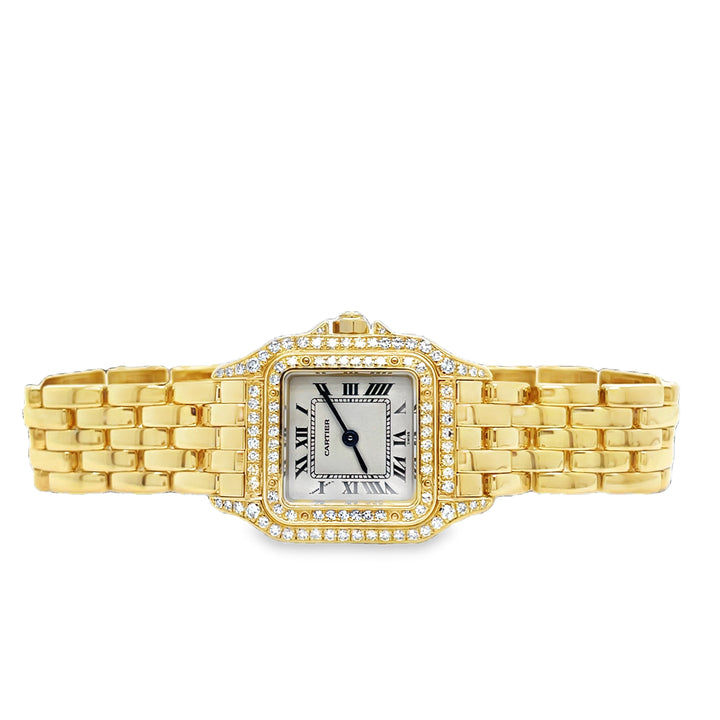 Cartier Panthere Watch 18K Gold Diamond WF3072 22MM