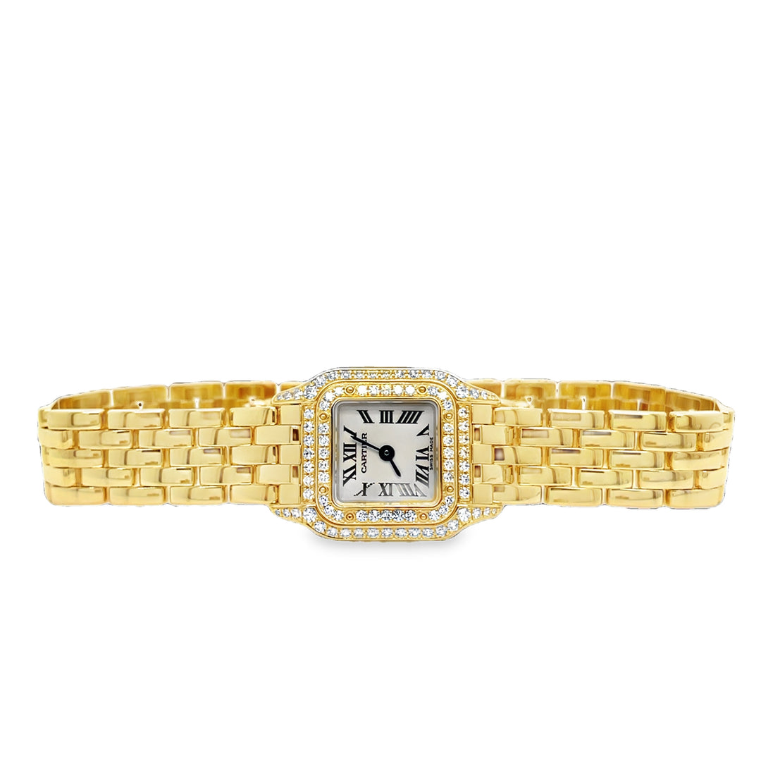 Cartier Panthere Watch Mini 18K Gold Diamonds Ref: 2360 17MM