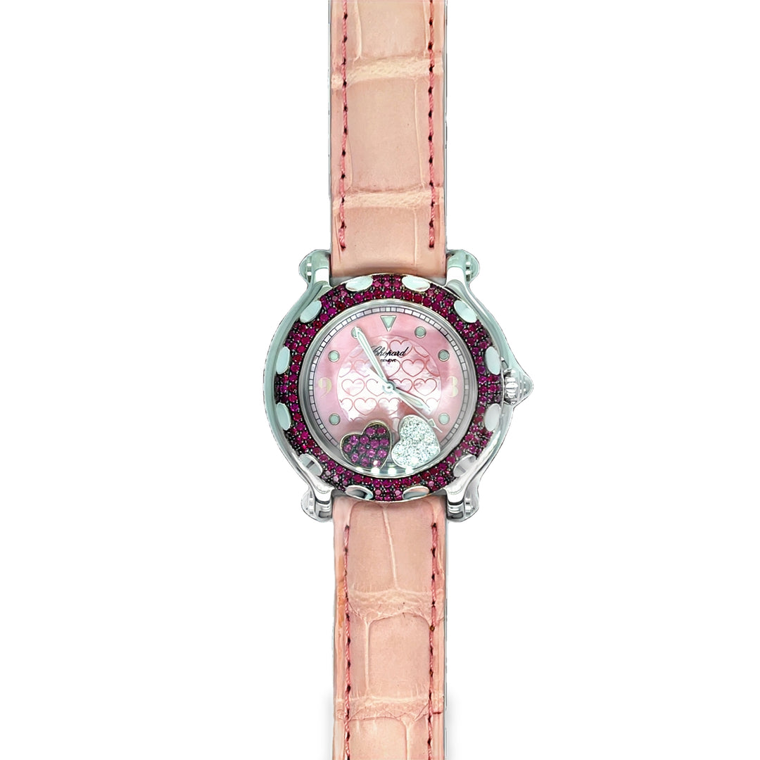 Chopard Happy Sport Watch Ruby Diamond Ref:8236