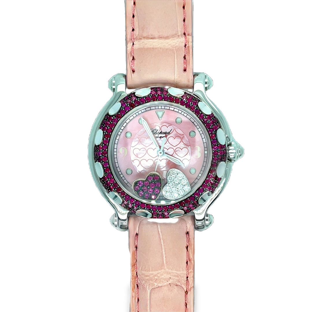 Chopard Happy Sport Watch Ruby Diamond Ref:8236