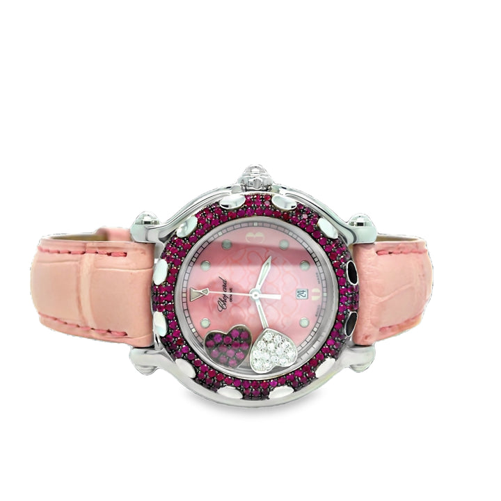 Chopard Happy Sport Watch Ruby Diamond Ref:8236