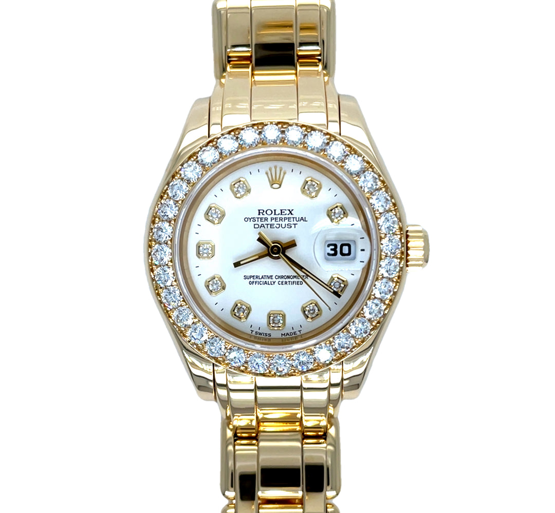 Rolex Masterpiece Watch 18K Gold Factory Diamonds Ref:69298