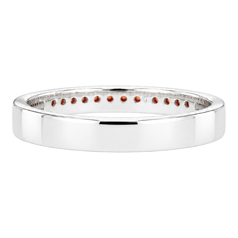 Garnet Channel Band 14K White Gold 0.33CTW