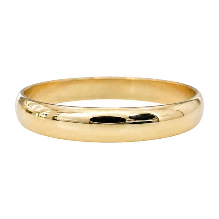 Classic Mens Wedding Band 10K Yellow Gold 3MM