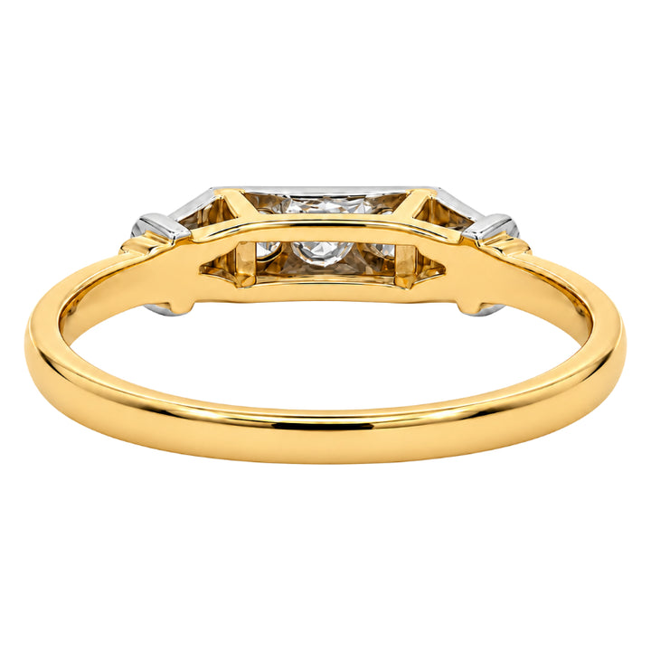 Vintage Diamond Ring 18K Yellow Gold &amp; Platinum 0.05CTW