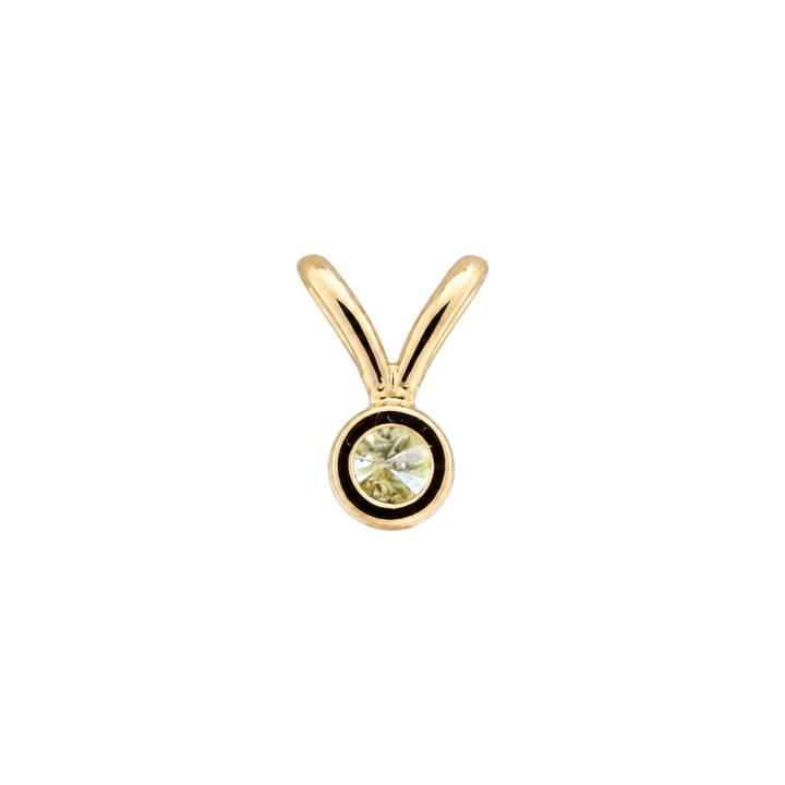 Petite Diamond Pendant 0.12CT 14K Yellow Gold