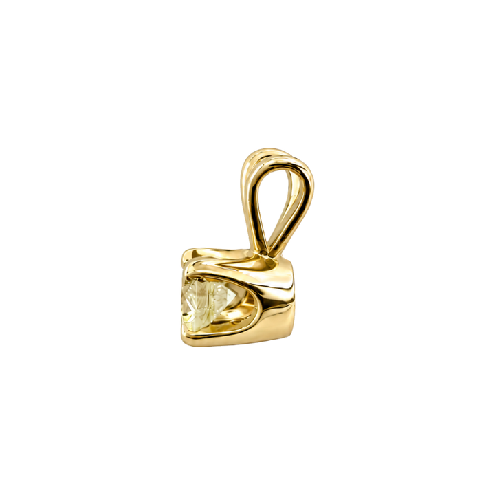 Petite Diamond Pendant 0.12CT 14K Yellow Gold