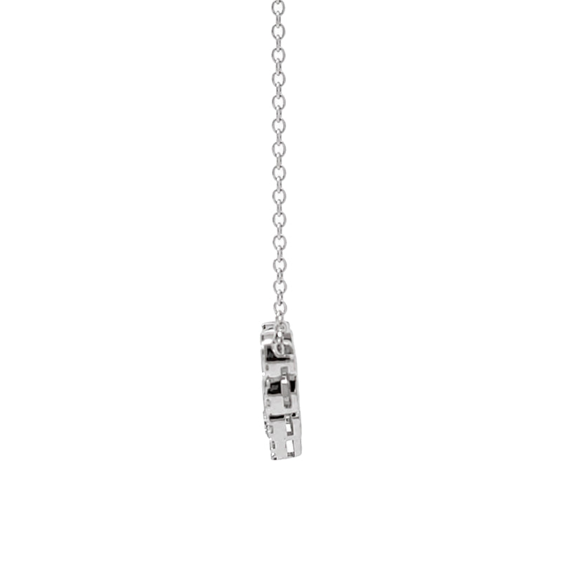 Graduated Diamond Cluster Necklace 0.66CT 10K White Gold