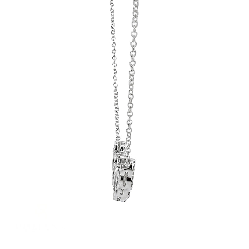 Graduated Diamond Cluster Necklace 0.66CT 10K White Gold