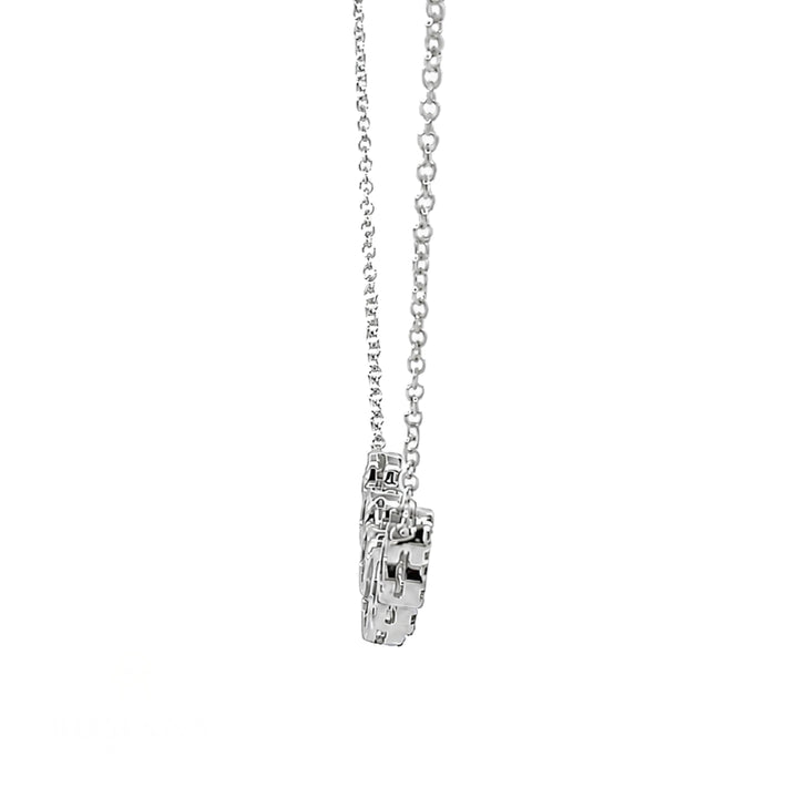Graduated Diamond Cluster Necklace 0.66CT 10K White Gold