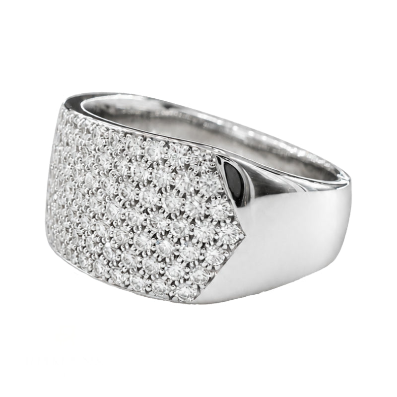 Seven Row Diamond Band 1.04CTW 14K White Gold