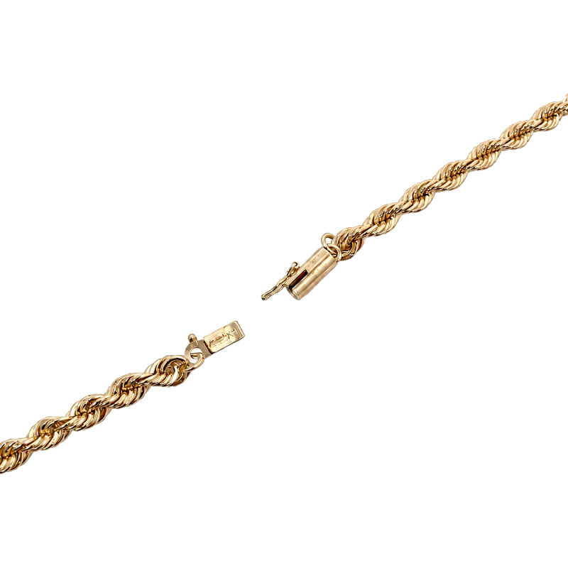 Rope Chain 4.5MM 14K Yellow Gold 30” Bold Classic