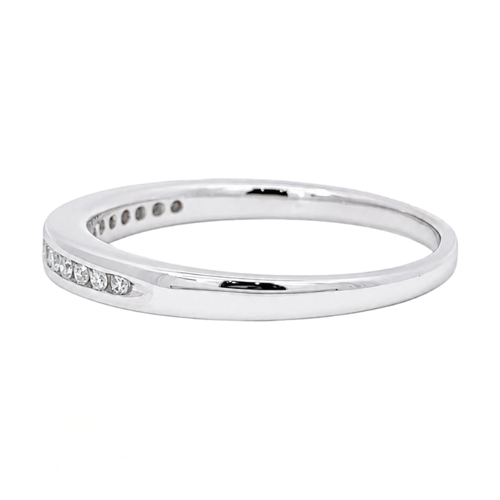 Diamond Anniversary Channel Band 14K White Gold .12CTW