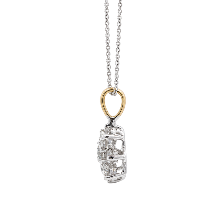 Diamond Star Pendant 0.86CTW 14K Two Tone
