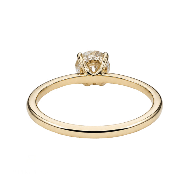 Covenant Hidden Halo 1CT Round Natural Diamond 14K Yellow Gold
