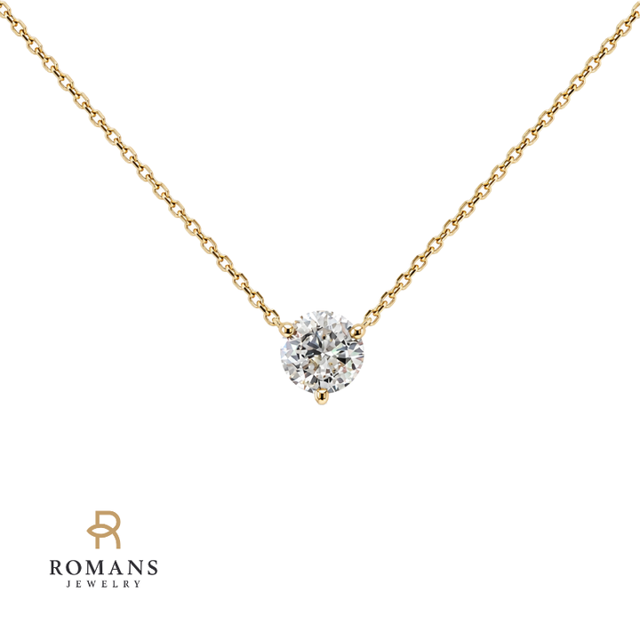 Diamond Floating Necklace 14K Yellow Gold .29CT