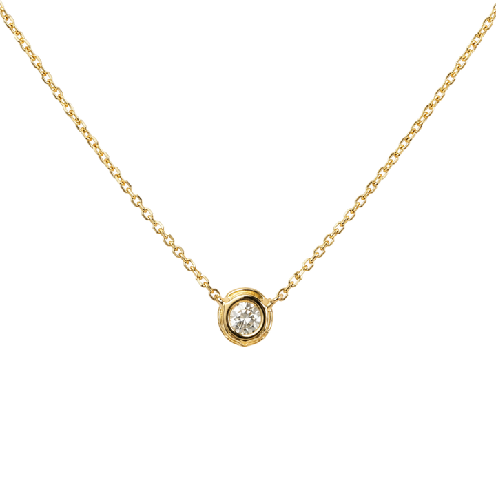 Diamond Floating Necklace 14K Yellow Gold .29CT