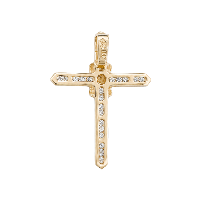 Diamond Cross Pendant .25CTW 10K Yellow Gold