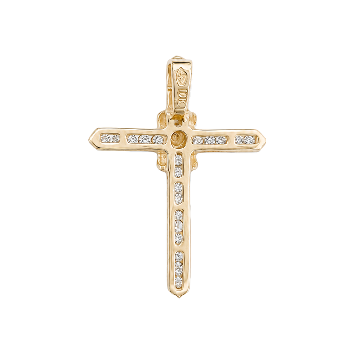Diamond Cross Pendant .25CTW 10K Yellow Gold