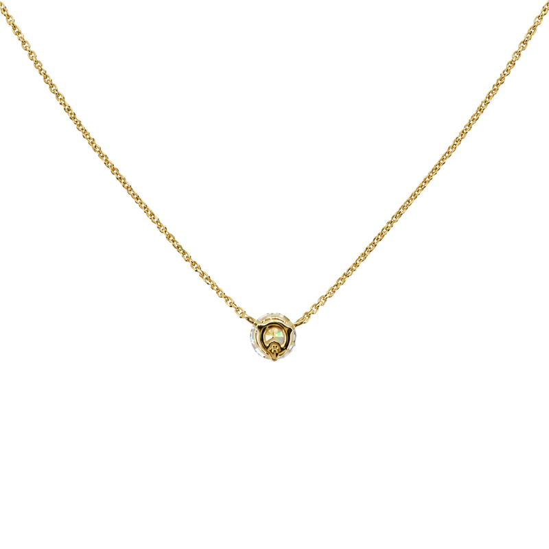 Round Diamond Floating Necklace 0.31CT 14K Yellow Gold