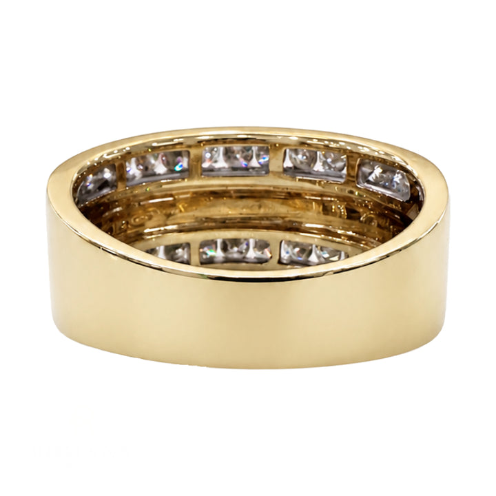Diamond Double Row Channel Band .60CTW 10K Yellow Gold