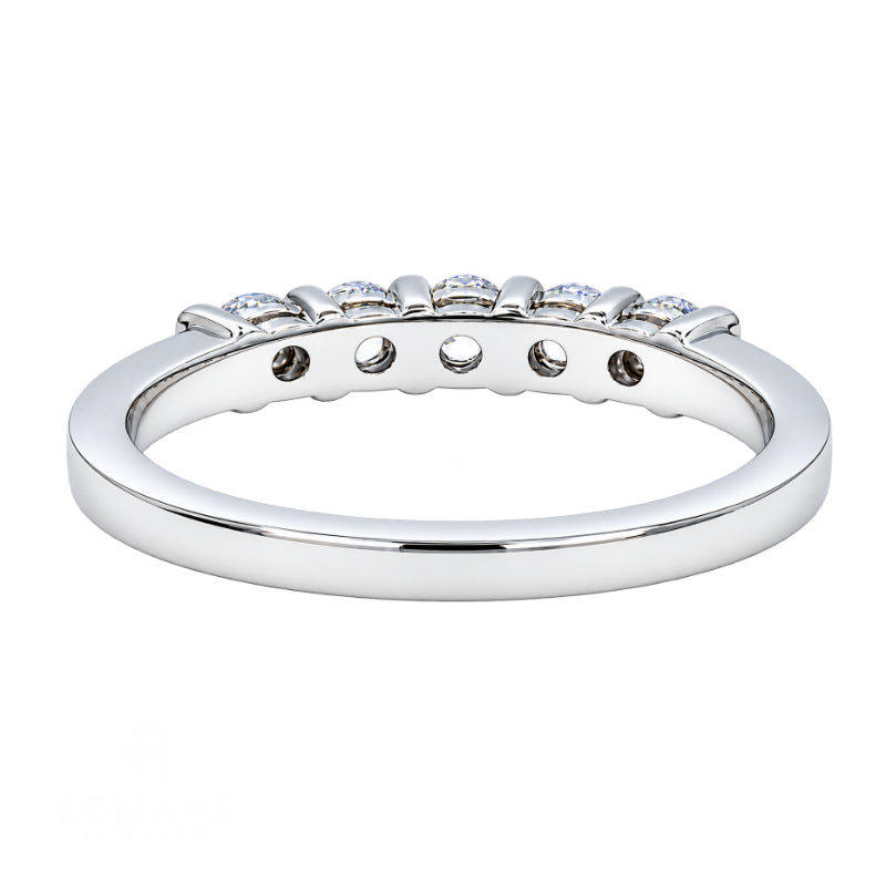 Five Stone Diamond Band 0.50CT 18K White Gold