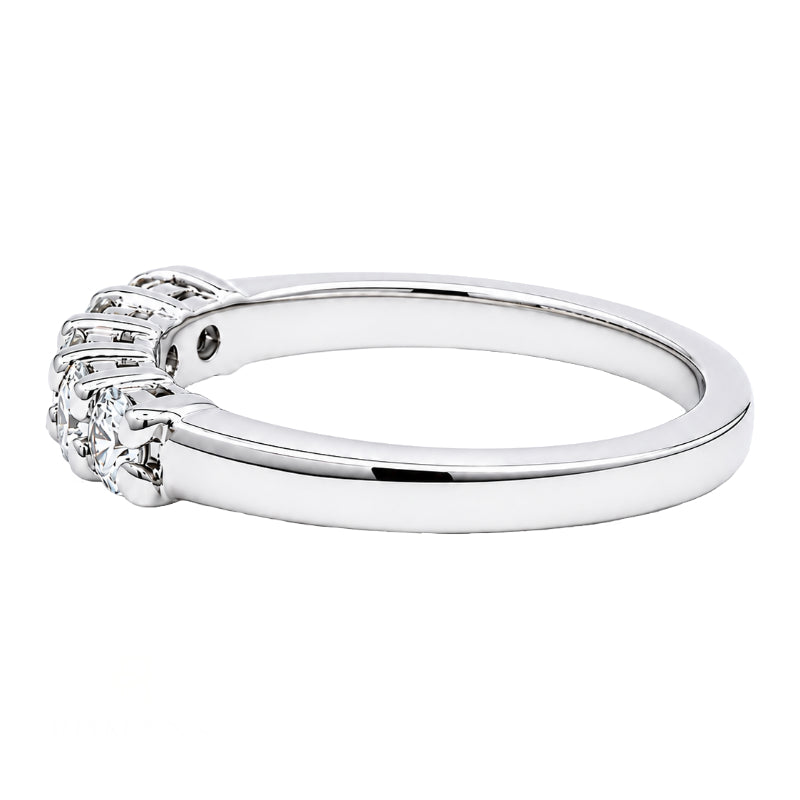 Five Stone Diamond Band 0.50CT 18K White Gold