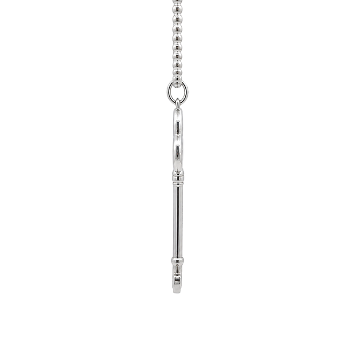 Tiffany &amp; Co Sterling Silver Key Pendant Necklace 20”