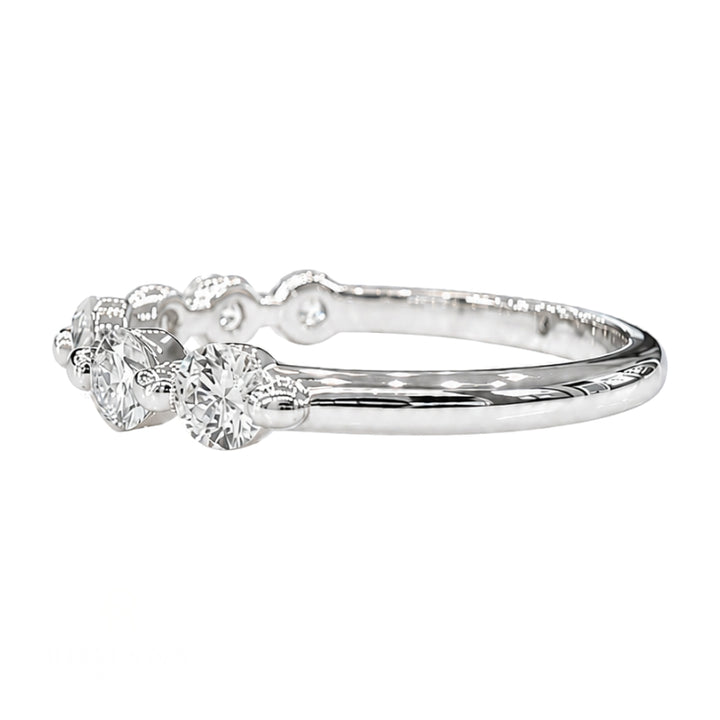 Diamond Band Shared Prong .74CTW 18K White Gold