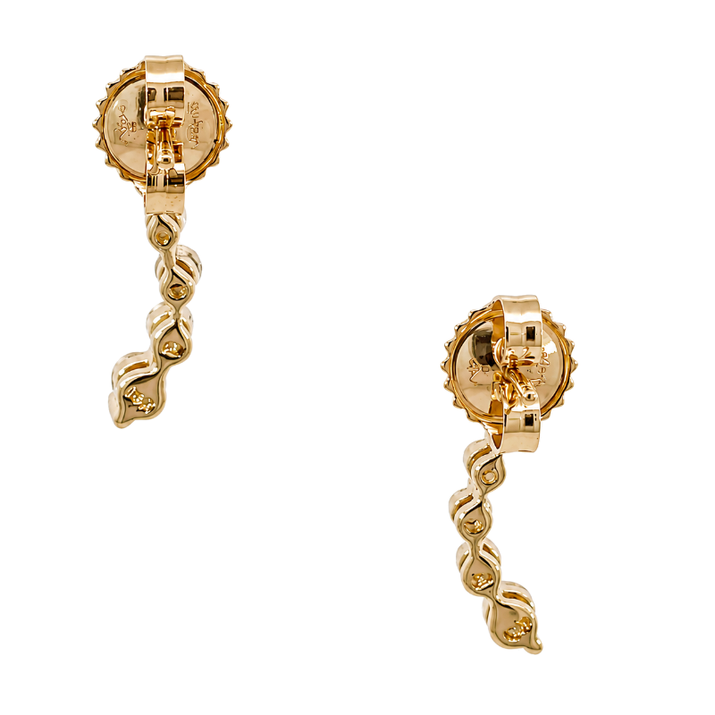 Diamond Journey Stud Earrings 0.40CTW 14K Yellow Gold