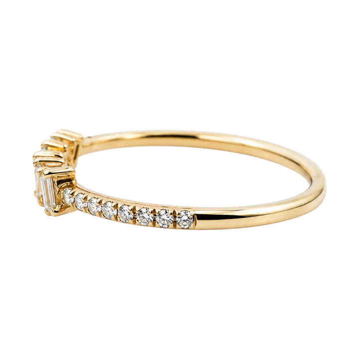 Diamond Baguette Band 14K Yellow Gold .15CTW