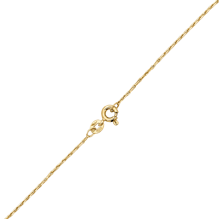 Ruby Ribbon Halo Necklace 0.58CT 14K Yellow Gold