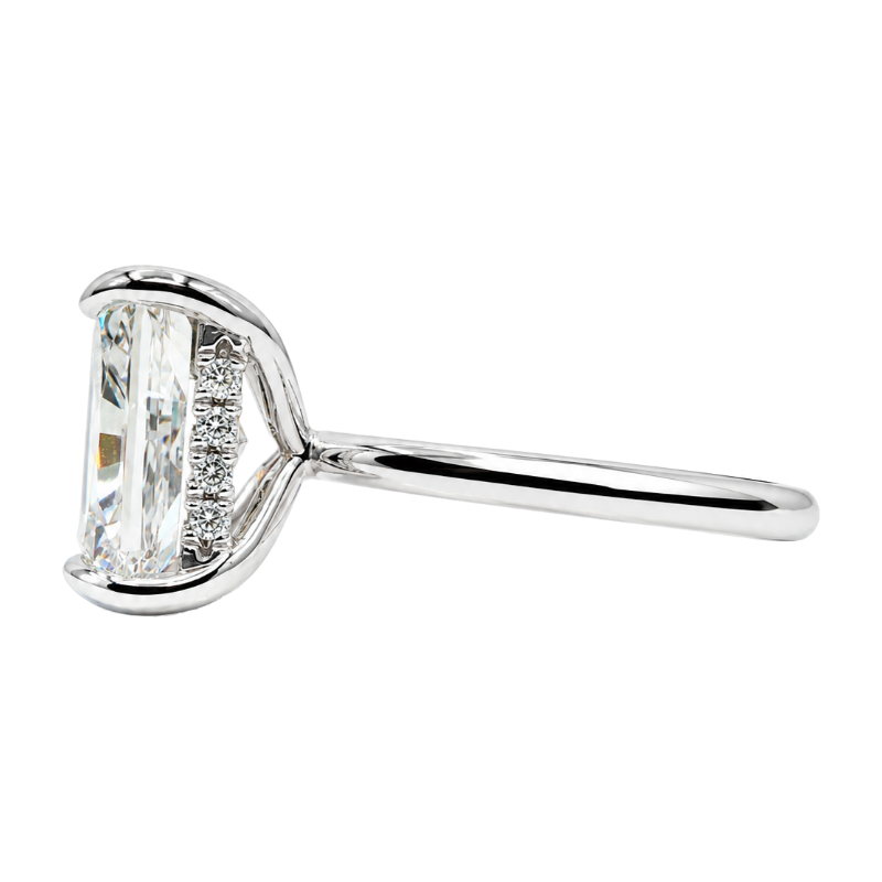Covenant Hidden Halo 2.56CT Radiant Lab Grown Diamond 14K White Gold