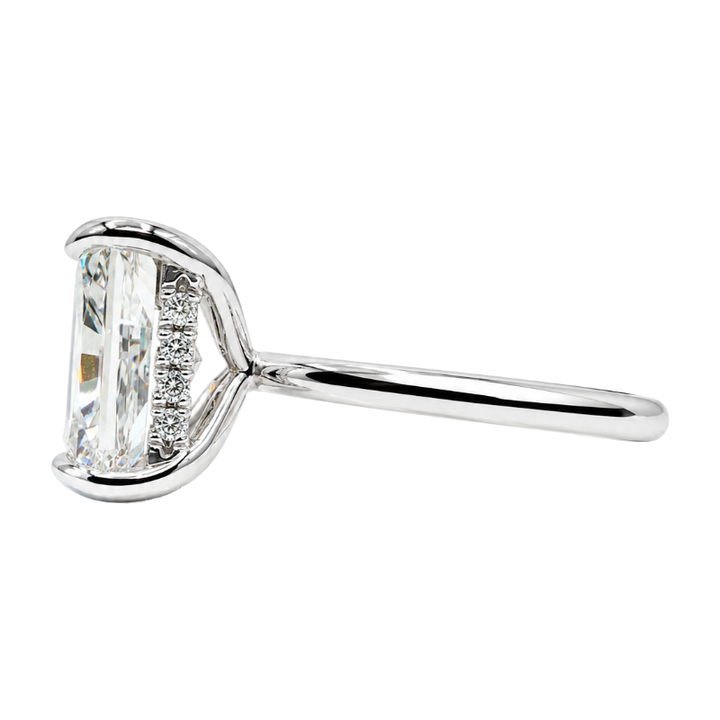 Covenant Hidden Halo 2.56CT Radiant Lab Grown Diamond 14K White Gold