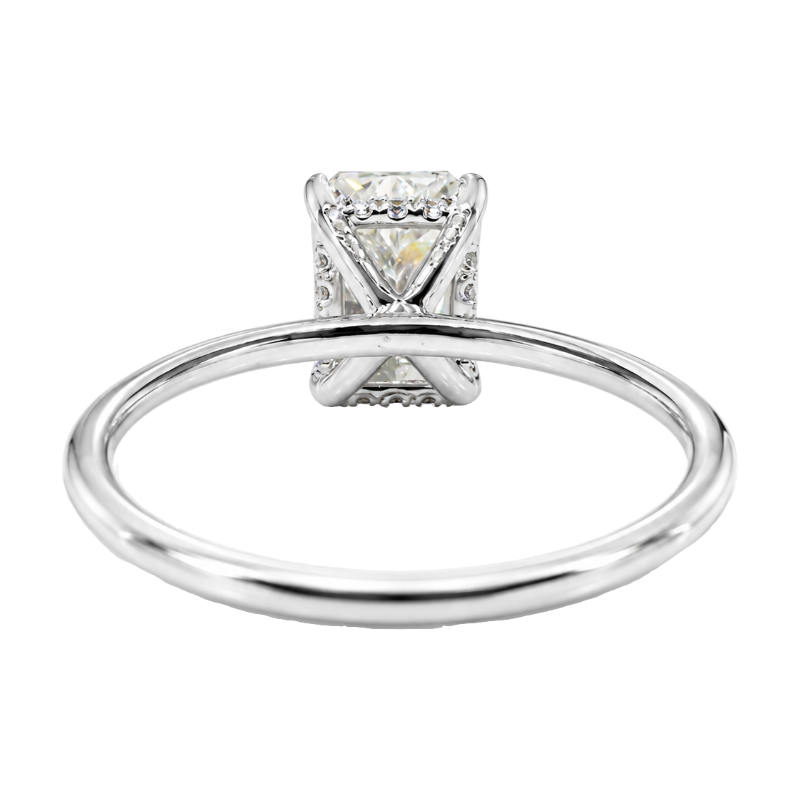 Covenant Hidden Halo 2.56CT Radiant Lab Grown Diamond 14K White Gold