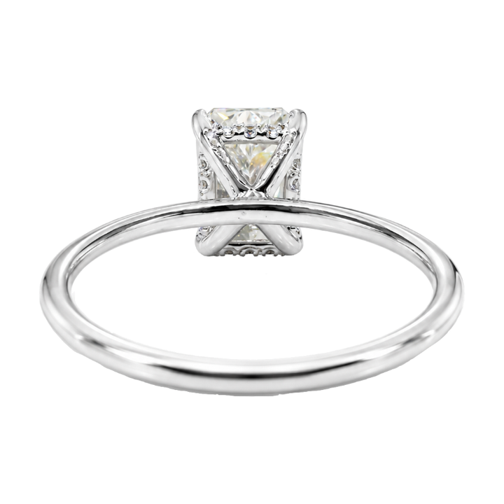 Covenant Hidden Halo 2.56CT Radiant Lab Grown Diamond 14K White Gold
