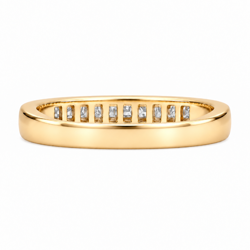 Diamond Channel Set Band 14K Yellow Gold .30CTW