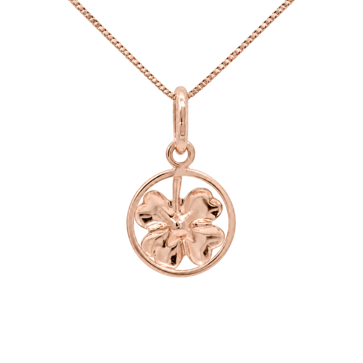 Four Leaf Clover Pendant 14K Rose Gold