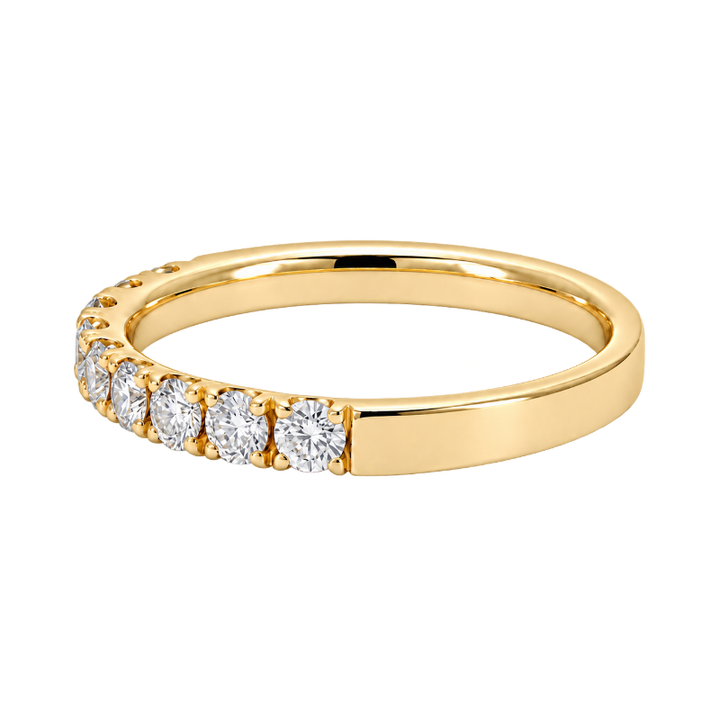 Simple Natural Diamond Band 14K Yellow Gold .76CTW