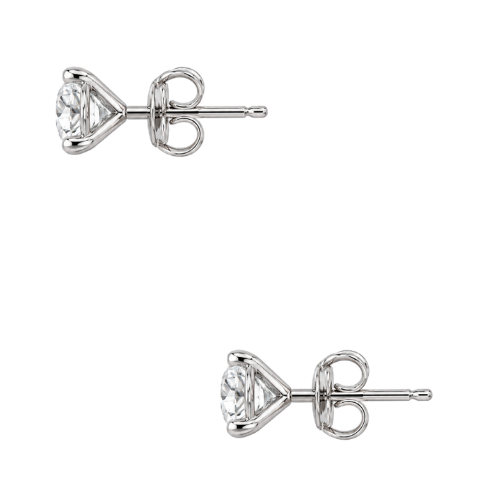 Natural Diamond Stud Earrings 0.83CTW 14K White Gold GIA