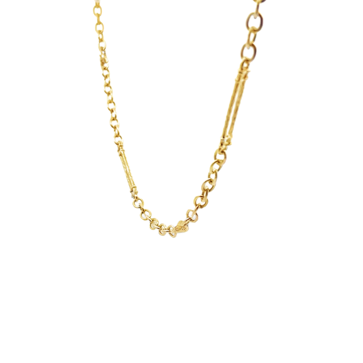 Fancy Link Chain 9K Yellow Gold