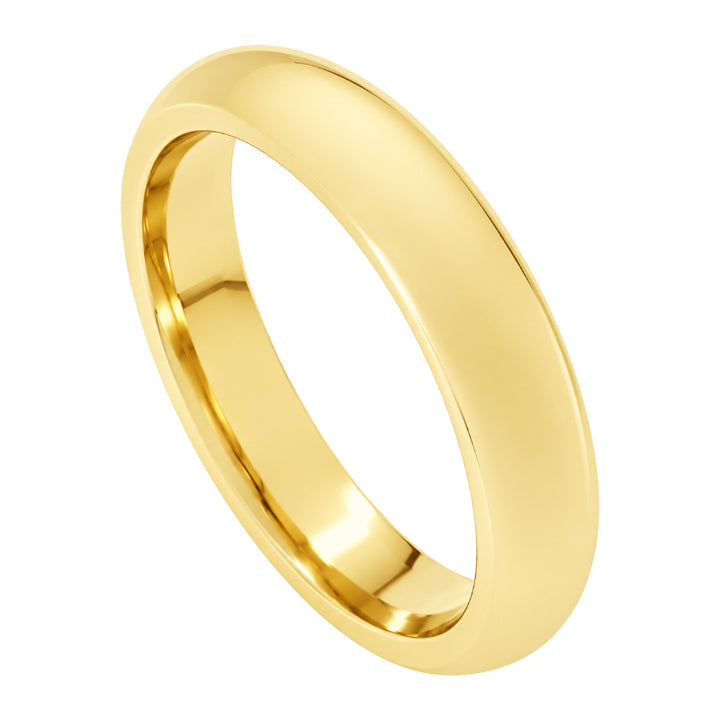 Comfort-Fit Matte Wedding Band 22k Yellow Gold 4MM