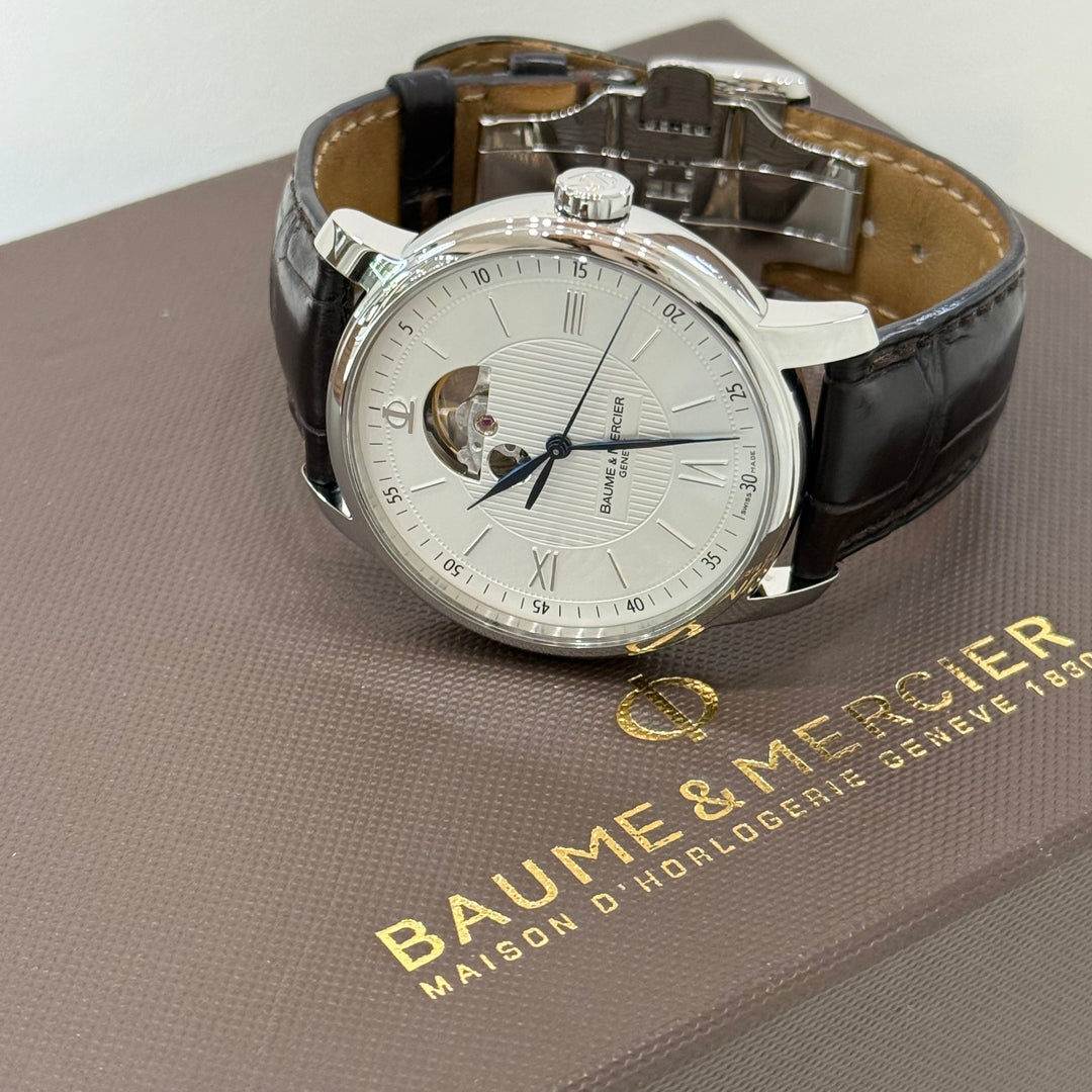 Baume & Mercier Watch Automatic 26-Jewel Skeleton Dial Ref 65558