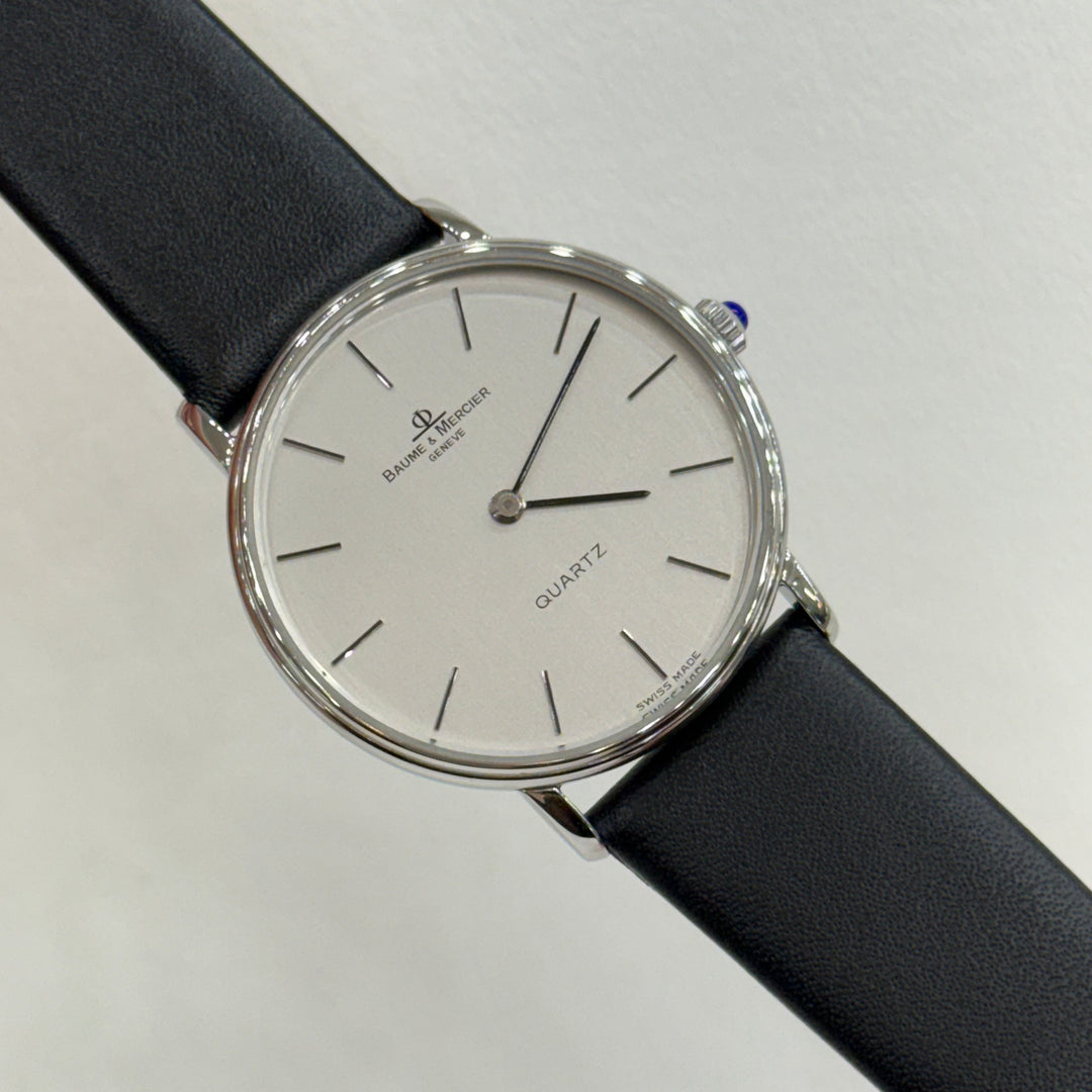 Baume & Mercier Watch Genève Ultra-Thin Quartz 33mm Steel Silver Dial